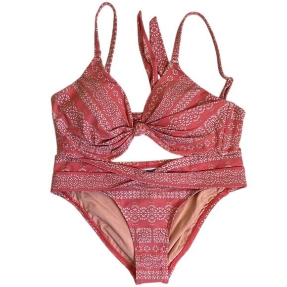 NWOT Robin Piccone Isla Underwire Bikini Set in Terracotta - M - Picture 1 of 5